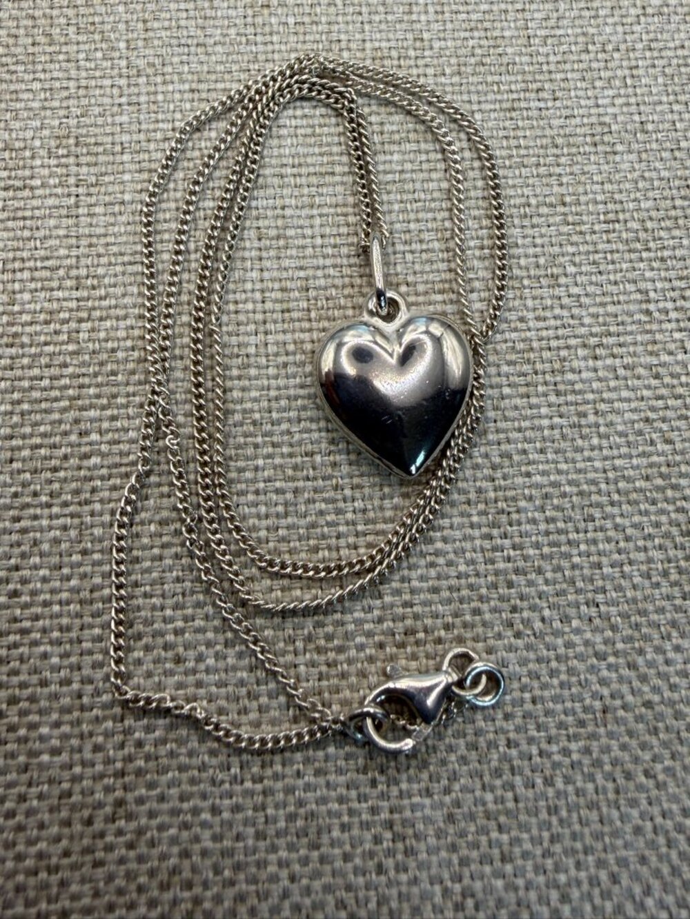Vintage Sterling Silver Heart Pendant